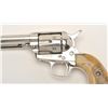 Image 7 : Colt SAA revolver, .38-40 caliber, 5.5”  barrel, re-nickel finish, scrimshaw stag  grips, S/N 290930