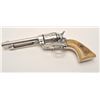 Image 9 : Colt SAA revolver, .38-40 caliber, 5.5”  barrel, re-nickel finish, scrimshaw stag  grips, S/N 290930