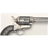 Image 7 : Colt SAA revolver, .45 caliber, 5.5” barrel,  blued and case hardened finish, checkered  hard rubber