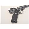 Image 2 : Ruger Mark II Target semi-automatic pistol,  .22LR caliber, 5.5” barrel, blued finish,  checkered gr