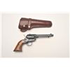 Image 7 : Ruger Single Six Model revolver, .22 caliber,  5.5” barrel, blued finish, wood medallion  grips, S/N