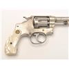 Image 4 : Smith & Wesson five-screw pocket DA revolver,  .32 Long caliber, 4.25” barrel, nickel  finish, pearl
