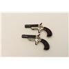Image 2 : Pair of Colt New Model single shot  derringers, .22 short caliber, 2.5” barrels,  blued and gold was