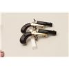 Image 9 : Pair of Colt New Model single shot  derringers, .22 short caliber, 2.5” barrels,  blued and gold was