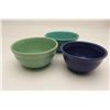 Image 3 : Lot of 5 “Bauer” mixing bowls ca. 1950’s;  different sizes; colors include blue, orange,  turquoise 