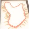Image 1 : Vintage beaded necklace strung with beads and  animal teeth.  The necklace is strung with  twine and