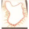 Image 2 : Vintage beaded necklace strung with beads and  animal teeth.  The necklace is strung with  twine and