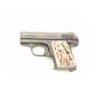 Image 1 : C. G. Haenel pocket semi-automatic pistol,  .25 caliber, 2” barrel, blued finish, faux  stag medalli