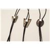 Image 2 : Lot of 3 sterling marked and signed bolo  ties.    From the estate of Elmer E. Taylor.      Est.:  $