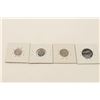 Image 4 : Lot of coins as described: 1853 3 cent U.S.,  Roman imperial 337 A.D.-361 A.D., 1866  nickel, 1800 h