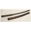 Image 2 : Southeast Asian Da with scabbard,  approximately 27” overall.     Est.:   $150-$300.