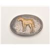Image 3 : Horse belt buckle, sterling and brass, by  Diablo Mfg. Co.     Est.:  $50-$100.