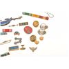 Image 1 : Lot of approximately 22 misc. U.S. military   pins, buttons, ribbons, etc. and a pair of   G.I. dog 