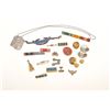 Image 3 : Lot of approximately 22 misc. U.S. military   pins, buttons, ribbons, etc. and a pair of   G.I. dog 