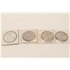Image 3 : Lot of 4 U.S. dollars, 3 Morgan and 1 peace  dollar. Old collector’s horde. Est.: $80-$160