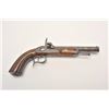 Image 12 : Engraved French percussion dueler/target  pistol, .45 caliber, 7” octagon barrel, wood  stock, No vi