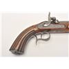 Image 1 : Engraved French percussion dueler/target  pistol, .45 caliber, 7” octagon barrel, wood  stock, No vi