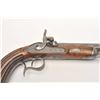 Image 2 : Engraved French percussion dueler/target  pistol, .45 caliber, 7” octagon barrel, wood  stock, No vi