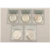 Image 1 : PCGS Graded MS-63 U.S. Dollars 5 total. Dated  1887 Est:$275-550