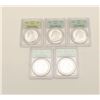 Image 1 : PCGS Graded MS-63 U.S. Dollars 5 total. Dated  1886 Est:$275-550