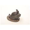 Image 1 : Modern Casting after C. Kauba of Indian on   Rock, 7 1/2" ht including base. Last 20   years. Est:$2