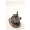 Image 5 : Modern Casting after C. Kauba of Indian on   Rock, 7 1/2" ht including base. Last 20   years. Est:$2