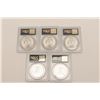 PCGS Graded MS-63 U.S. Dollars 5 total. Dated  1886 Est:$275-550