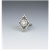 Image 1 : Dazzling ladies ring featuring a center  ‘IDEAL’ cut diamond weighing 0.70 carats of  H-I color and 