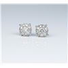 Image 1 : Striking ladies diamond earrings set with  twenty round diamonds weighing approx. 1.50  carats of G/