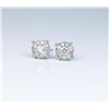Image 2 : Striking ladies diamond earrings set with  twenty round diamonds weighing approx. 1.50  carats of G/