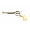 Image 13 : Colt U.S. Cavalry Model SAA revolver, .45  caliber, 7.5” barrel, nickel finish, ivory  grips, S/N 49