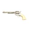 Image 1 : Colt U.S. Cavalry Model SAA revolver, .45  caliber, 7.5” barrel, nickel finish, ivory  grips, S/N 49