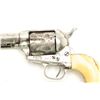 Image 3 : Colt U.S. Cavalry Model SAA revolver, .45  caliber, 7.5” barrel, nickel finish, ivory  grips, S/N 49