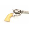 Image 7 : Colt U.S. Cavalry Model SAA revolver, .45  caliber, 7.5” barrel, nickel finish, ivory  grips, S/N 49