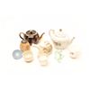 Image 1 : Lot of antique pottery and glassware pieces.  Est.: $100-$200