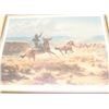 Image 7 : “Horse Wranglers” by Olaf Weighorst, #94 of  550; approximately 27” x 29”.     From the  estate of E