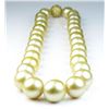 Image 3 : Very Important captivating strand of Golden  Tahitian South Sea Pearls averaging 12.00 MM  to 16.00 