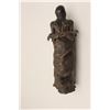 Image 1 : Cast metal sculpture of robed Indian. Est.:  $150-$300
