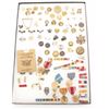 Image 7 : Lot of U.S. military medals and insignias in  large riker case.       Est.:  $50-100