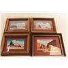 Image 3 : Set of 5 original miniature paintings signed  Robert Draper.    From the estate of Elmer E.  Taylor.