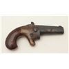 Image 3 : National Derringer, .41 caliber, 2.5” barrel,  S/N 416, engraved brass frame, iron barrel,  dark bor