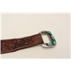 Image 3 : Silver and turquoise belt buckle, concealed  knife; note:  concealed weapon – DO NOT WEAR  – sold as