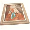 Image 3 : “Chief White Cloud” oil on canvas signed L.R.  Gabriel; approximately 31” x 25”.       From  the est