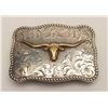 Image 4 : Good Quality and Vintage Western Style Belt  Buckle singed Diablo. marked Sterling, hand  engraved w