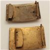 Image 2 : Model 1874 Eagle U.S. Officer's Buckles, (2)  1 silvered, 1 gold plated, good to very good  conditio
