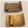 Image 3 : Model 1874 Eagle U.S. Officer's Buckles, (2)  1 silvered, 1 gold plated, good to very good  conditio