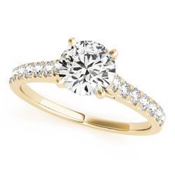 1.23 CTW Certified VS/SI Diamond Solitaire Ring 18K Yellow Gold - REF-204T9X - 27590