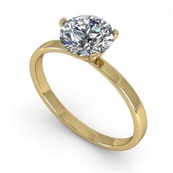 0.50 CTW Certified VS/SI Diamond Engagement Ring Martini 14K Yellow Gold - REF-83F6M - 38324