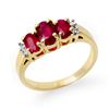 Image 1 : 1.18 CTW Ruby & Diamond Ring 14K Yellow Gold - REF-38H2W - 13208