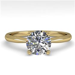 1.0 CTW VS/SI Diamond Engagement Designer Ring 18K Yellow Gold - REF-289R5K - 32398